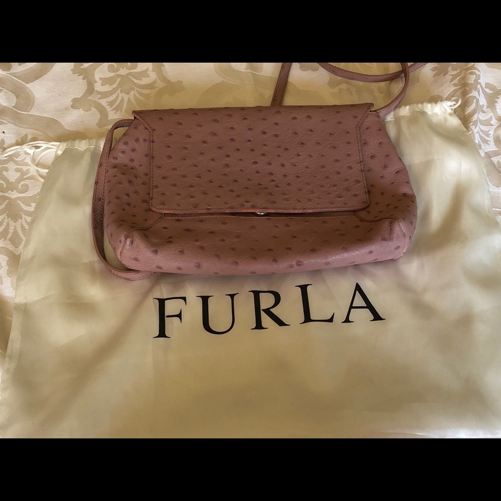 NWOT Rose Furla 8x11 Cutch/ 47 Crossbody Strap Bag - Picture 3 of 6